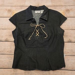 Kathy Ireland Medium crop sleeve shirt